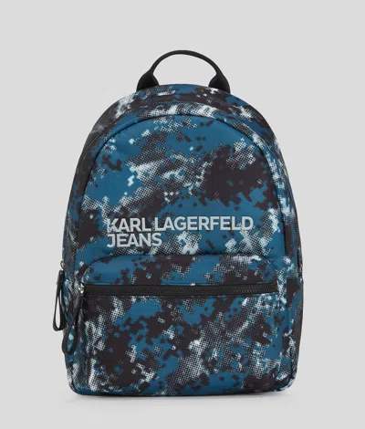 Karl Lagerfeld Digital Print Nylon Backpack