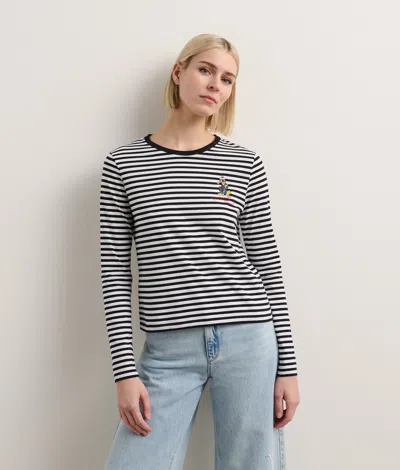 Karl Lagerfeld Disney X Kl Striped T-shirt In Black
