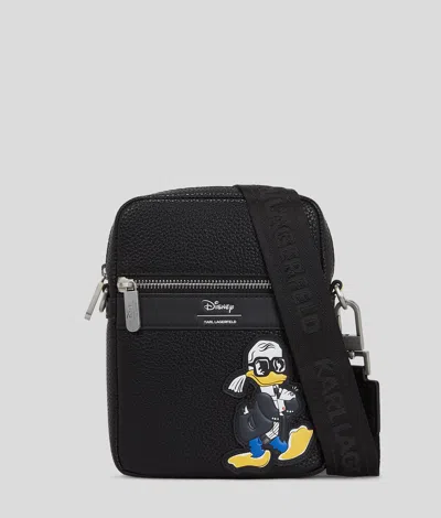 Karl Lagerfeld X Disney Logo-patch Crossbody Bag In Black