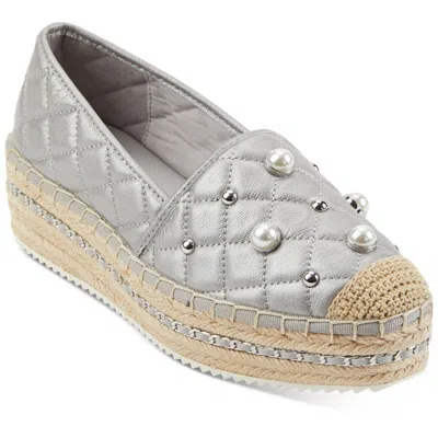 Karl Lagerfeld Beatrix Platform Espadrille In Belgian Block Grey