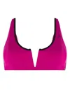 Karl Lagerfeld Dna Binding Bandeau Bikini Top In Purple