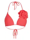 Karl Lagerfeld Dna Flower Bikini Bottom In Red