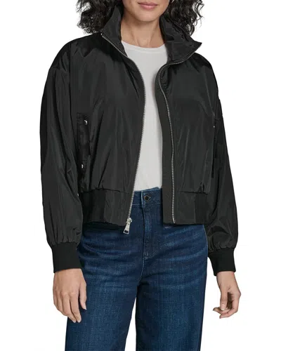 Karl Lagerfeld Dolman Sleeve Bomber Jacket In Black