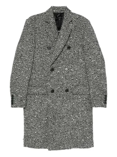 Karl Lagerfeld Double-breasted Coat In Gray