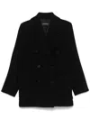Karl Lagerfeld Double-breasted Peacoat In Black