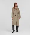 Karl Lagerfeld Double-breasted Wool Coat In Green