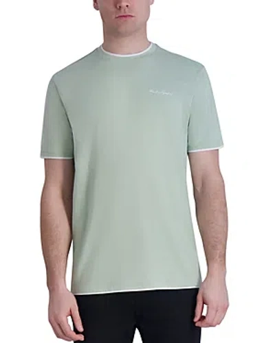 Karl Lagerfeld Double Hem Tee In Mint