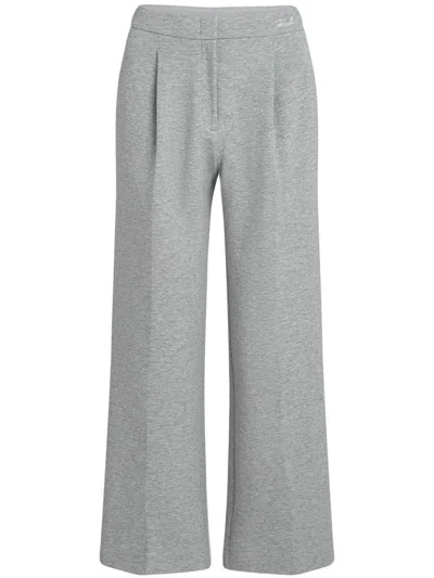 Karl Lagerfeld Double Jersey Sweatpants In Grey