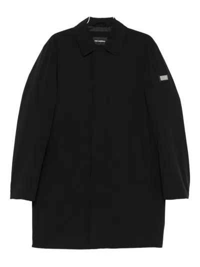 Karl Lagerfeld Double-pocket Coat In Black