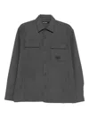 Karl Lagerfeld Double-pocket Shirt In Gray