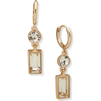 Karl Lagerfeld Double Stone Drop Earrings