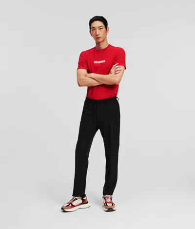 Karl Lagerfeld Drawcord Waist Pants In Black