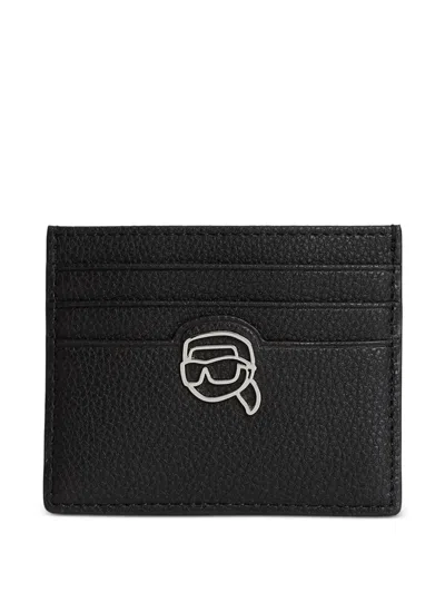 Karl Lagerfeld Drawing-motif Cardholder In Black