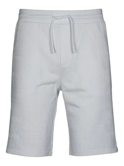 Karl Lagerfeld Drawstring Sweat Shorts In White