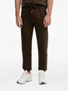 Karl Lagerfeld Drawstring Track Pants In Brown