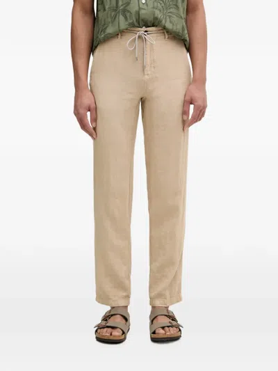 Karl Lagerfeld Drawstring-fastening Straight-leg Trousers In Neutral