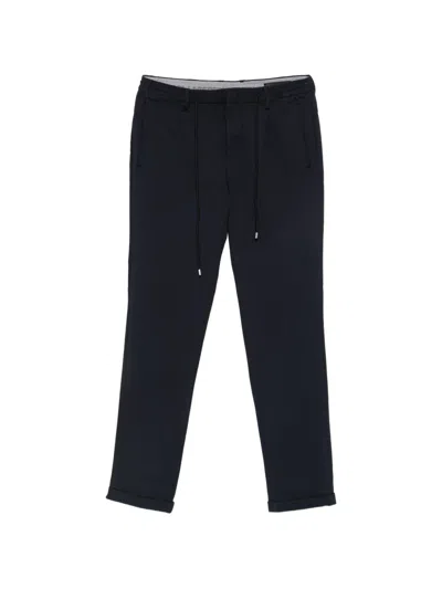 Karl Lagerfeld Drawstring-waist Chino Trousers In Brown