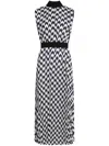 Karl Lagerfeld Chevron-print Pleated Dress