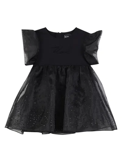 Karl Lagerfeld Kids' Dress In Black