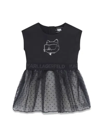 Karl Lagerfeld Kids' Dress In Black