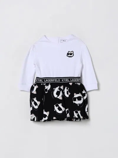 Karl Lagerfeld Dress  Kids Kids Color White In Black