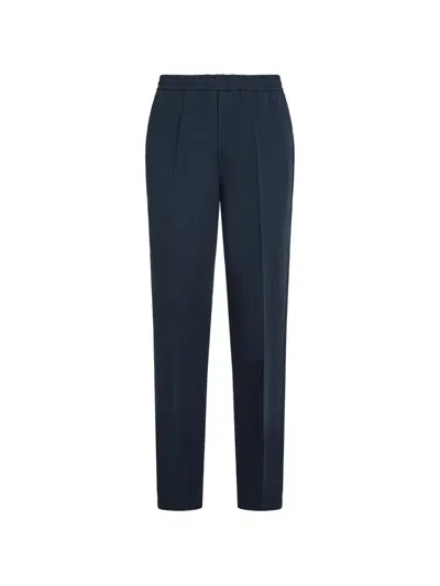 Karl Lagerfeld Elasticated Linen Pants In Blue