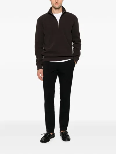 Karl Lagerfeld Elasticated-waistband Trousers In Brown