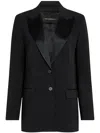 Karl Lagerfeld Elongated Blazer In Black