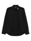 Karl Lagerfeld Embellished-collar Shirt In Black