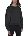 Karl Lagerfeld Embellished Neck Pullover Sweater In Black