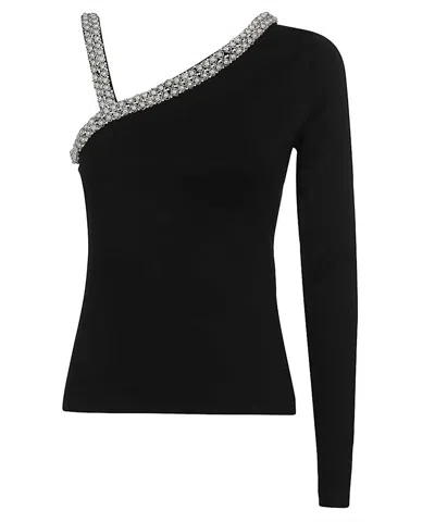Karl Lagerfeld Embellished Sweater In Black