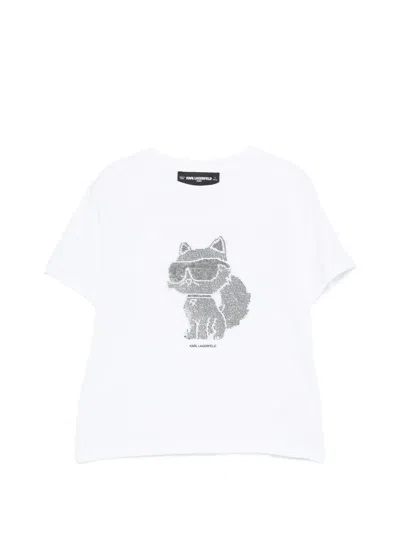 Karl Lagerfeld Embellished T-shirt In White