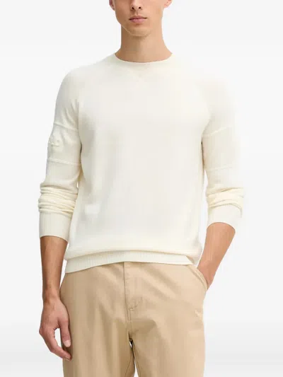 Karl Lagerfeld Embossed-logo Sweater In White