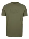 Karl Lagerfeld Embossed Panel T-shirt In Green