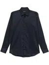 Karl Lagerfeld Classic-collar Shirt In 蓝色