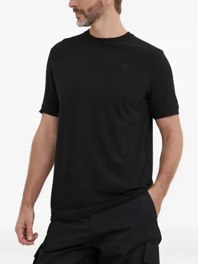 Karl Lagerfeld Embroidered T-shirt In Black