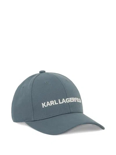 Karl Lagerfeld Embroidered-logo Baseball Cap In Blue