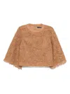Karl Lagerfeld Embroidery Blouse In Brown