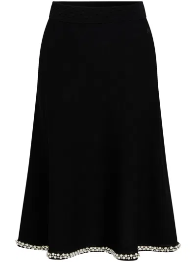 Karl Lagerfeld Essential A-line Skirt In Black