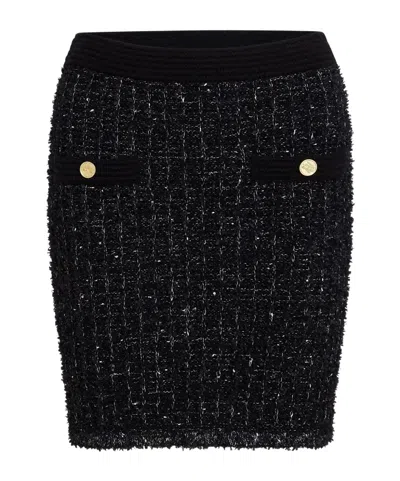 KARL LAGERFELD ESSENTIAL BOUCLÉ MINI SKIRT