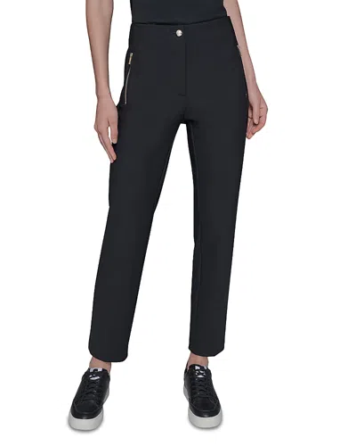 Karl Lagerfeld Essential Compression Pants In Black
