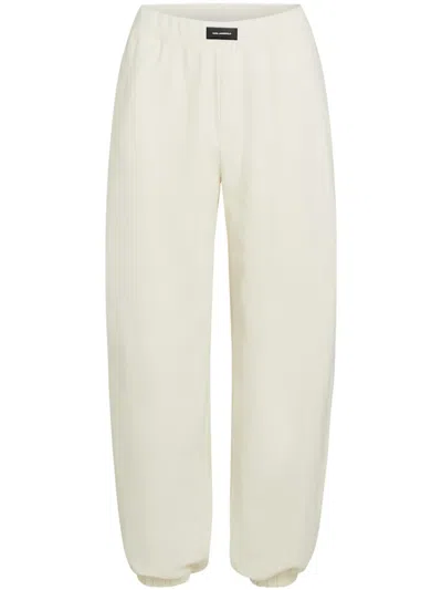 Karl Lagerfeld Essential Logo Organic Cotton Track Pants In Neutrals
