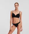 Karl Lagerfeld Essential Logo Padded Bra In Black