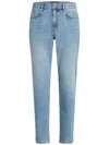 Karl Lagerfeld Essential Logo-patch Jeans In Blue