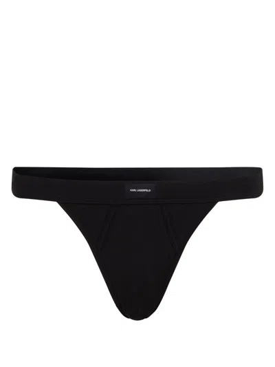 Karl Lagerfeld Essential Logo Briefs In 999 Black