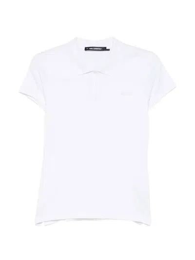 Karl Lagerfeld Essential Logo-embroidered Cotton Polo Shirt In Multi