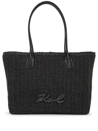 Karl Lagerfeld Essential Raffia Bag