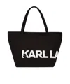 Karl Lagerfeld Logo-print Tote Bag In Black