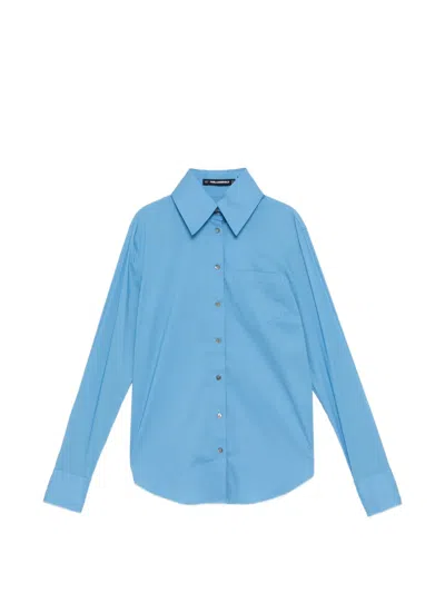 Karl Lagerfeld Everyday Poplin Shirt In Blue