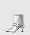 Karl Lagerfeld Exclusive Debut Ii Fold-down Boots In Silver
